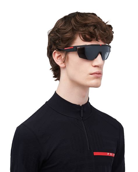 prada sunglasses wrap around|prada linea rossa impavid sunglasses.